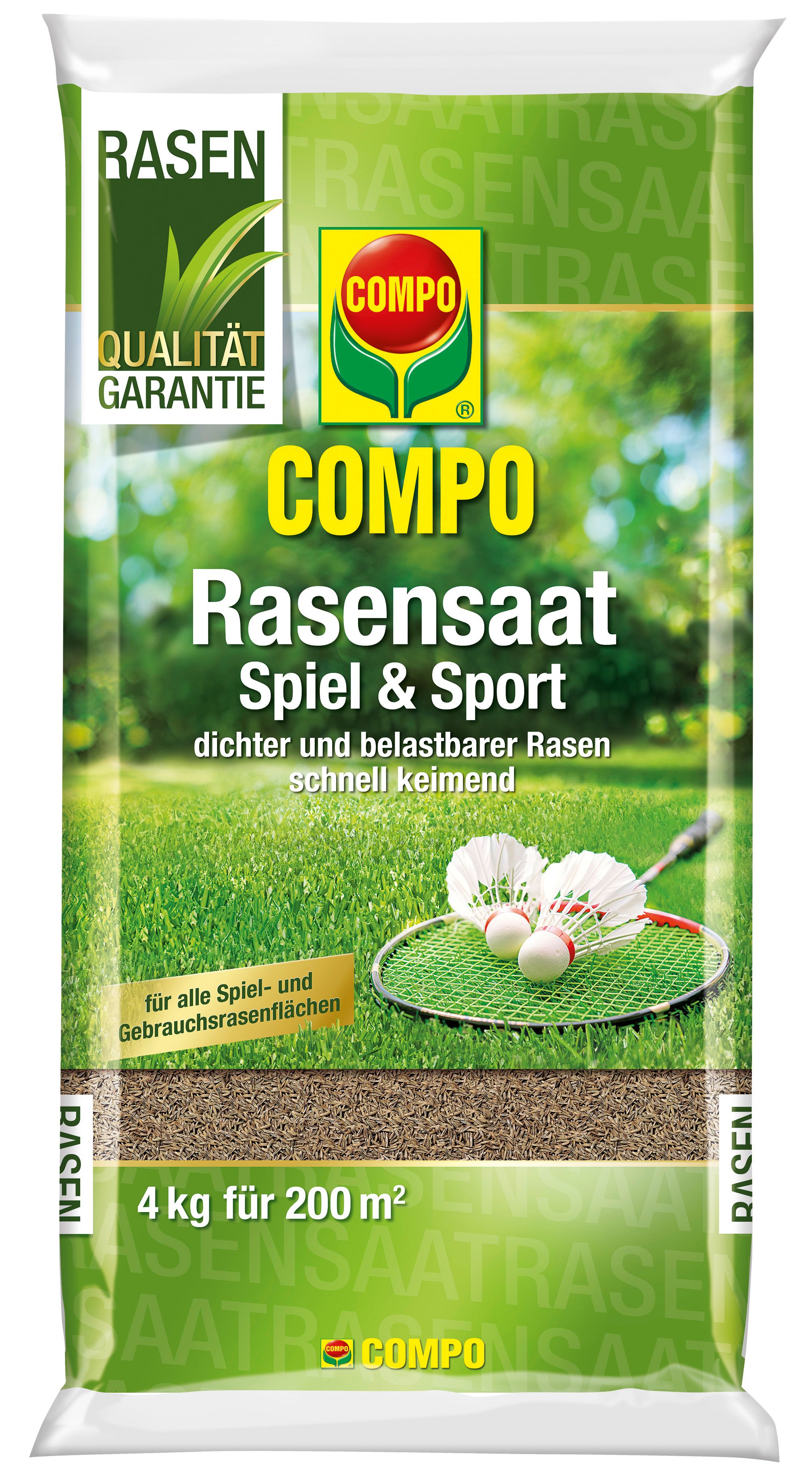 COMPO Rasensaat Spiel und Sport Aktion 4 kg für 200 m²