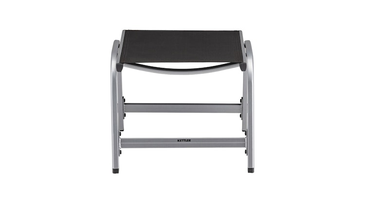 Kettler Hocker BASIC PLUS, Aluminium Silber / Outdoorgewebe Anthrazit