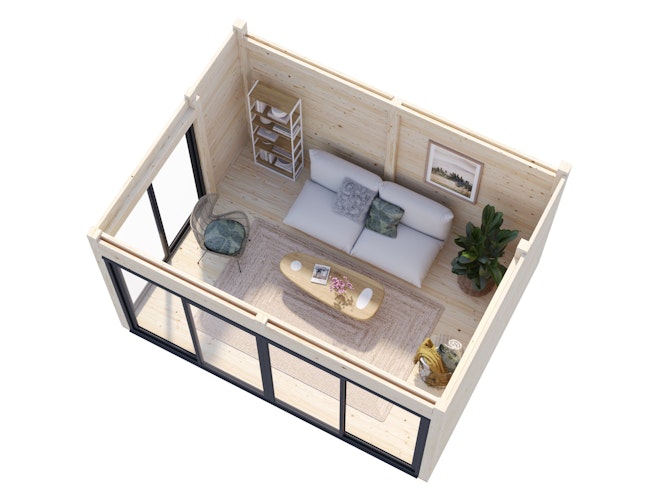 Palmako Gartenhaus Serena 12,6 m² Set 1 Slide - 44 mm