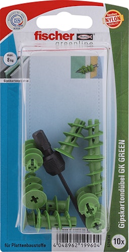 FISCHER Gipskartondübel GK GREEN K (10 Stück)
