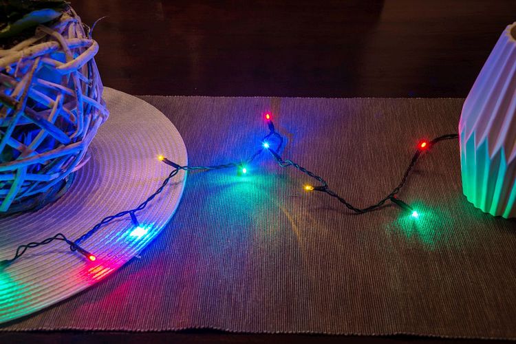 Konstsmide Weihnachtsbeleuchtung  Micro LED Lichterkette 35 bunte Dioden