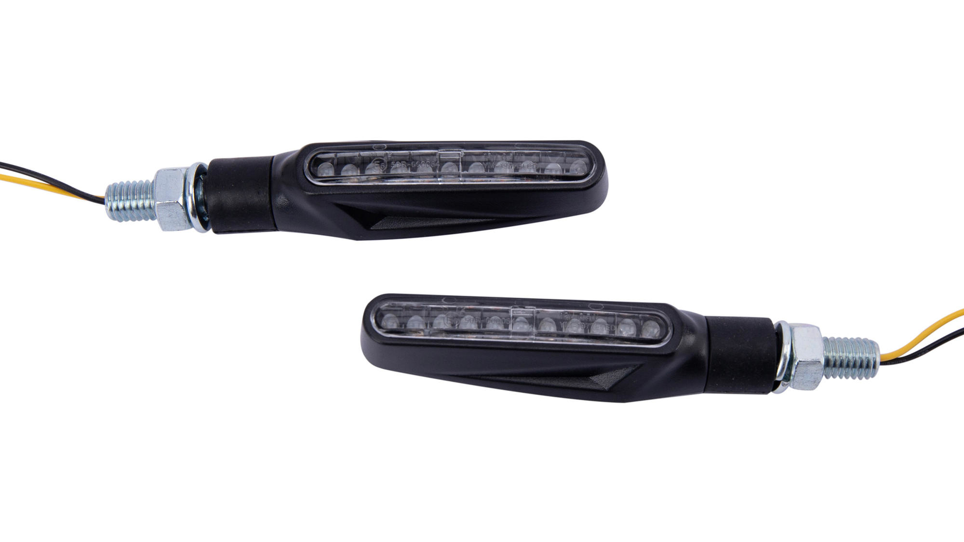 Spec X LED-Blinker Longline Schwarz 15 mm Lang Paar
