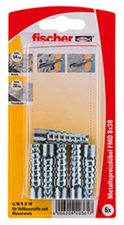 FISCHER Metallspreizdübel FMD 8x38 K (8 Stück)