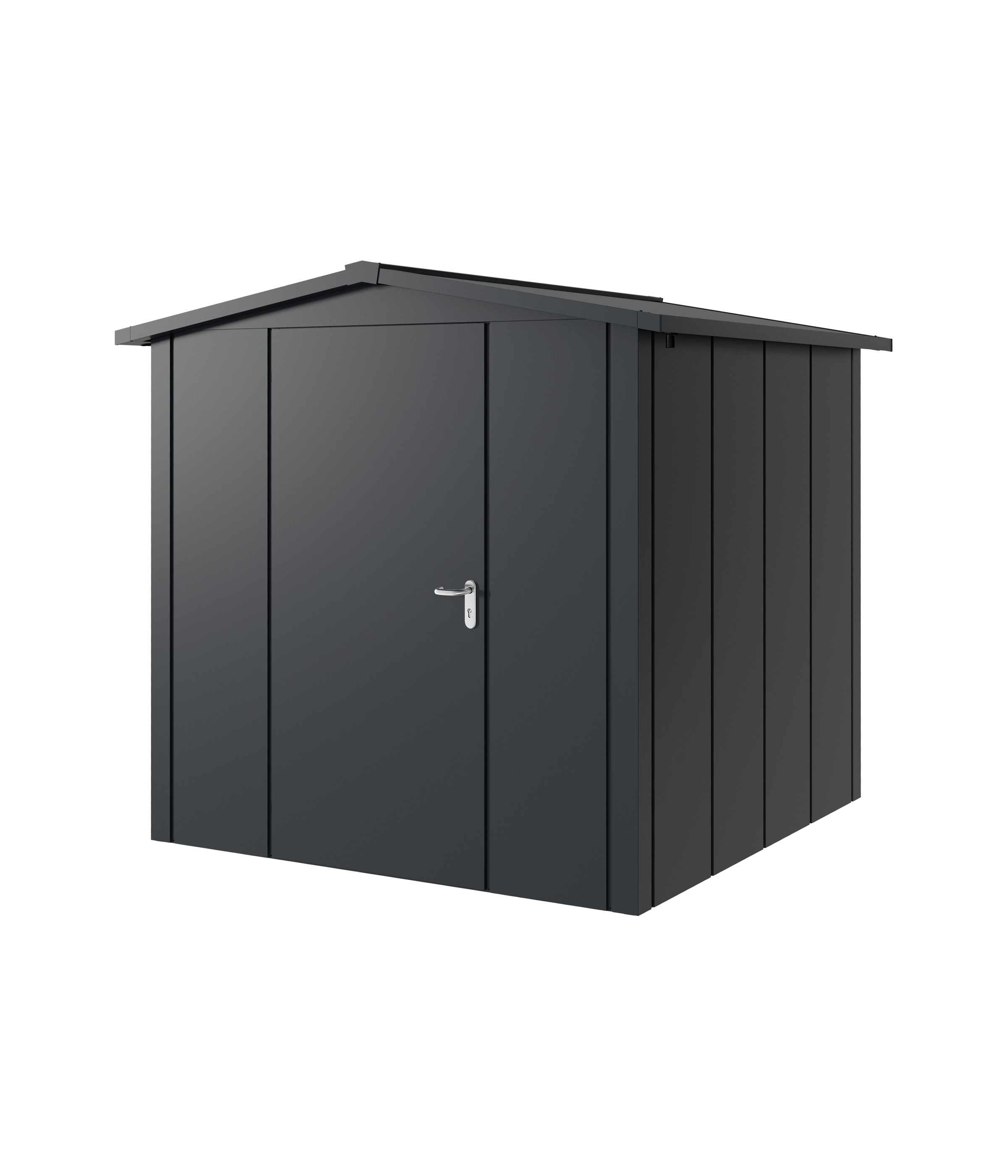 Thumbnail - Hörmann Metall-Gerätehaus Juno JSD mit Satteldach B 214 x T 214 cm (JSD 5) Motiv Design (mit breiten Lamellen) Einzeltür...