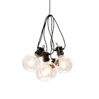 Konstsmide Weihnachtsbeleuchtung LED Globe Party Lichterketten mit 5 bernsteinfarbenen Dioden