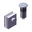 Vorschaubild Griffwerk Feststeller-Set -Messing Optik