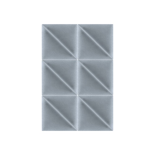 Mollis Polsterpaneel Silbergrau  30x30 cm Dreieck