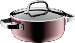 WMF Fusiontec Mineral Bratentopf mit Glasdeckel, 20 cm, Rose Quartz