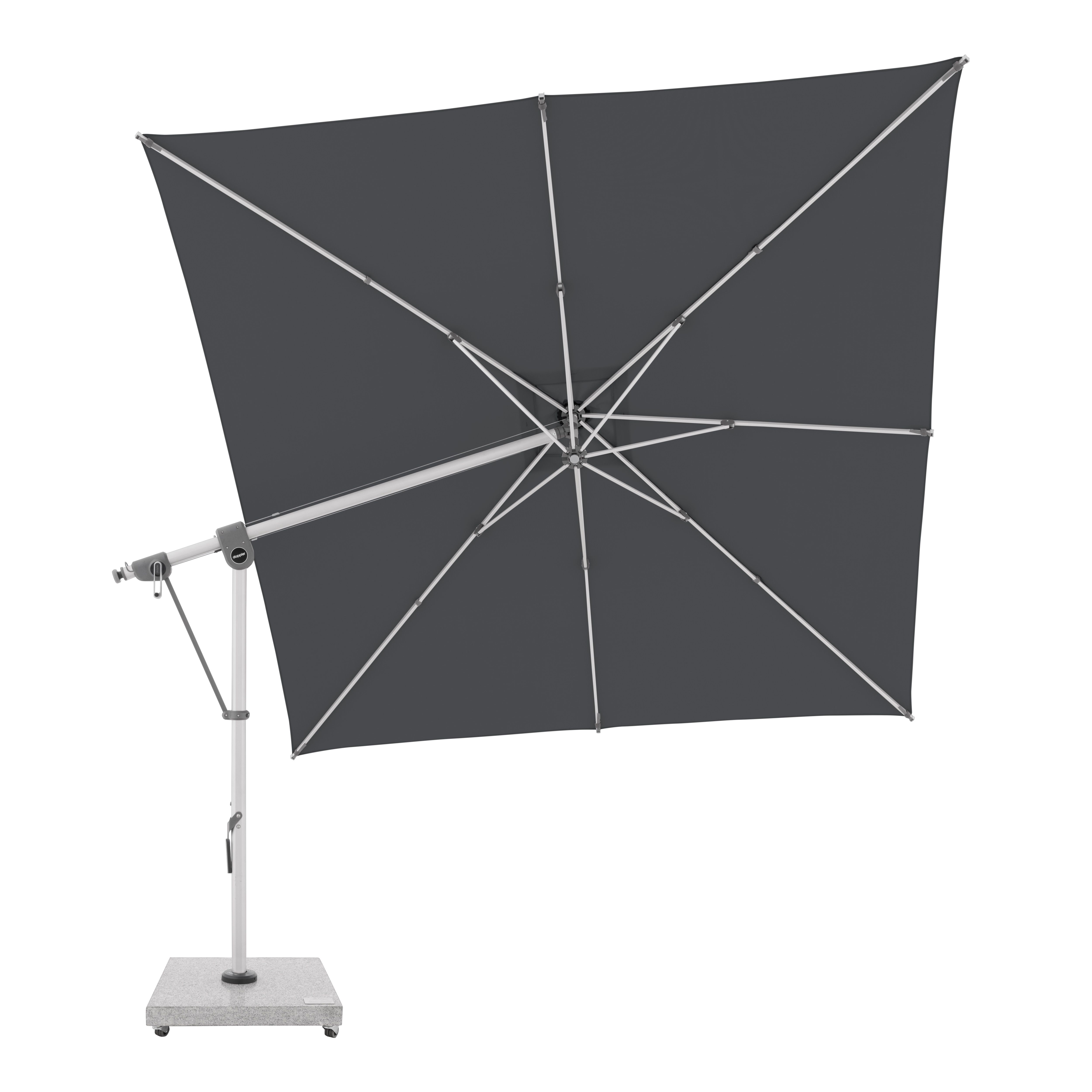 doppler Pendelschirm EXPERT 300 x 300 cm, Aluminium Silber / 100 % Polypropylen 220 g/m²