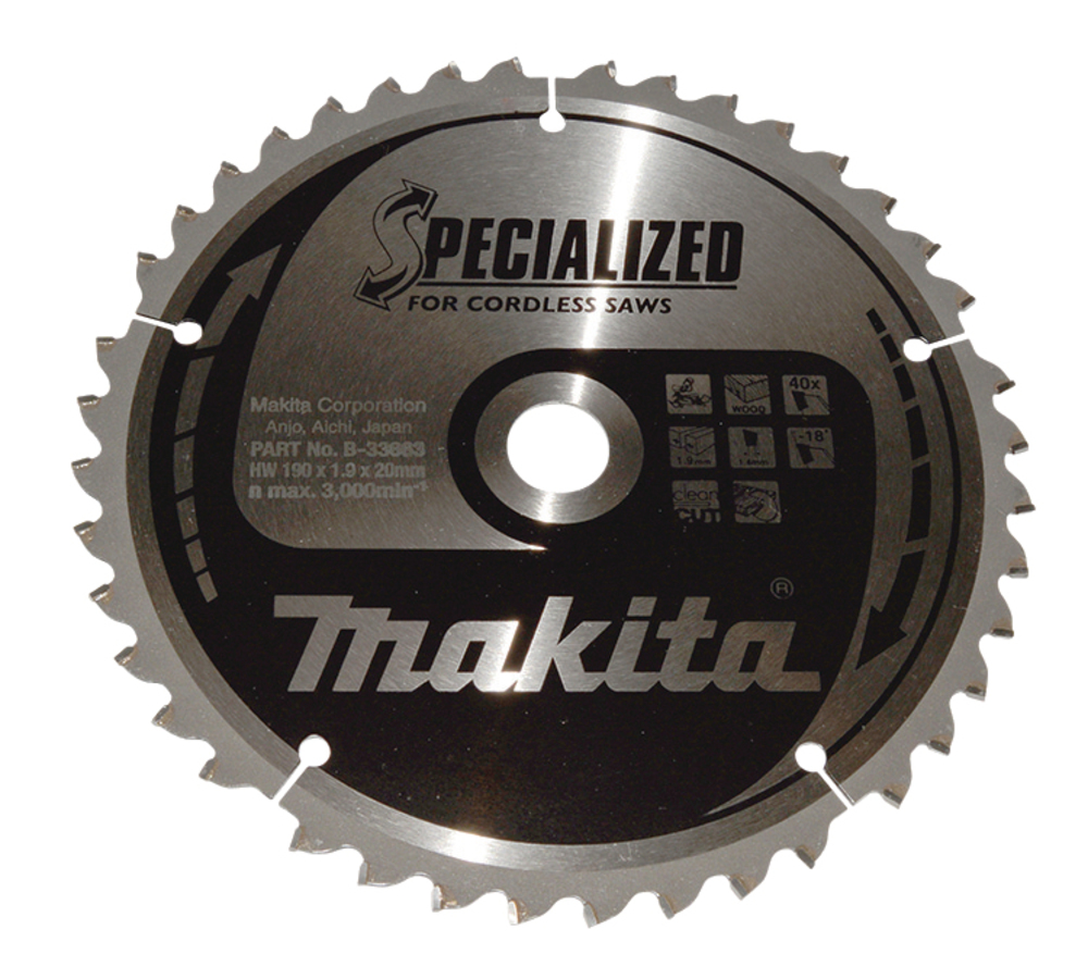 Makita MAKBLADE Sägeb. 190x20x40Z B-33663