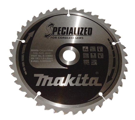 Makita MAKBLADE Sägeb. 190x20x40Z B-33663