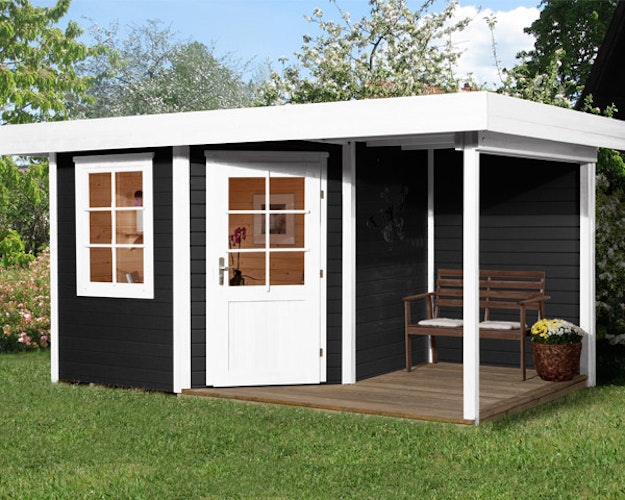 Weka Designhaus 213 A 28 mm inkl. 150 cm Anbau