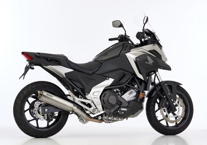 Shark Performance SLIP-ON Titan silber SRC 4 für HONDA Integra 750,NC750S,NC750X EURO4 EURO5 EURO5+