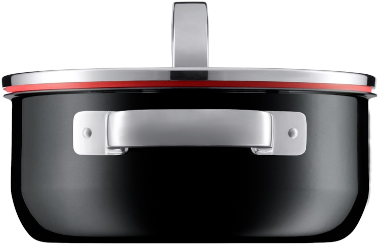 WMF Fusiontec Functional Bratentopf mit Glasdeckel, 24 cm, Black