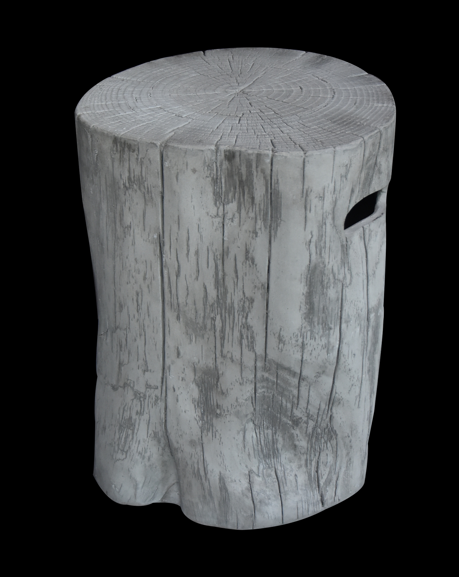 Gardenforma Abdeckung für Gasflaschen, Baumstamm-Optik grau Eco-Stone, für 11 kg Gasbehälter grau