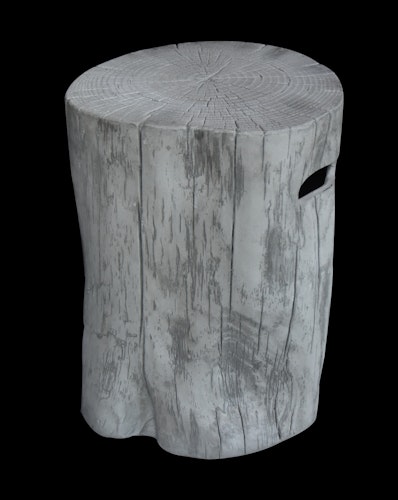 Gardenforma Abdeckung für Gasflaschen, Baumstamm-Optik grau Eco-Stone, für 11 kg Gasbehälter