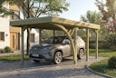 Vorschaubild Skan Holz Carport Friesland 320x555 cm inkl. 2 Einfahrtsbögen Set F