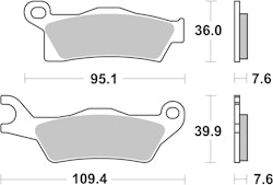 SBS Bremsbelag 910SI Offroad Sinter