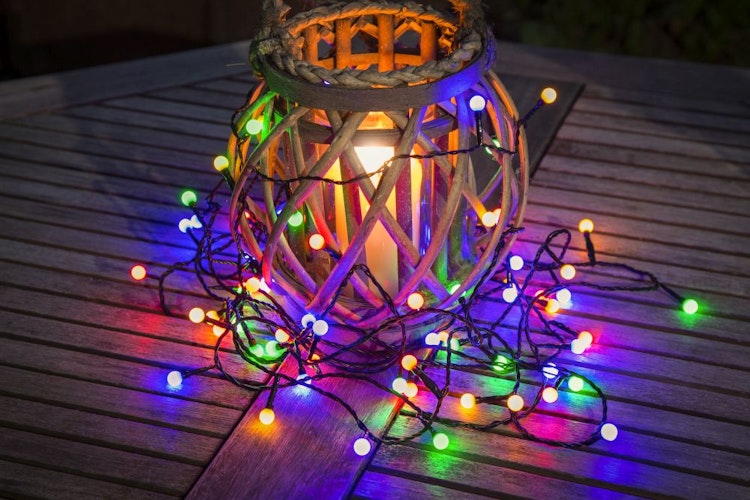 Konstsmide Weihnachtsbeleuchtung  LED Globelichterkette 80 bunte runde Dioden