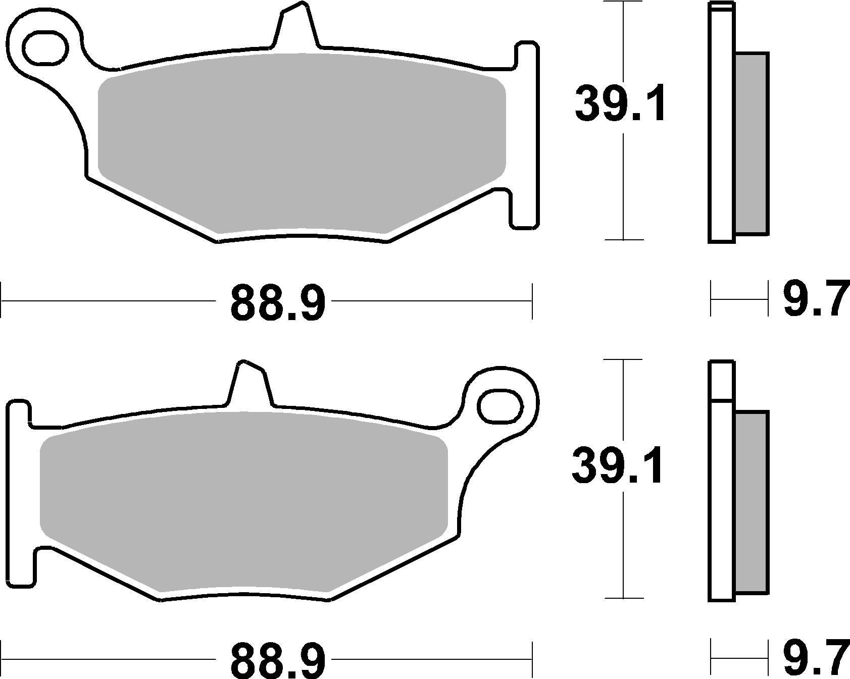 SBS Bremsbelag 833HF Street Ceramic