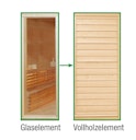 Vorschaubild Wolff Finnhaus Sauna Paradiso: Tausch Glaselement in Vollholzelement