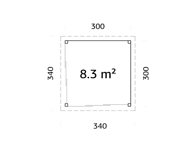 Palmako Gartenhaus Connect Lenna 8,3 m² SET 401 Slide