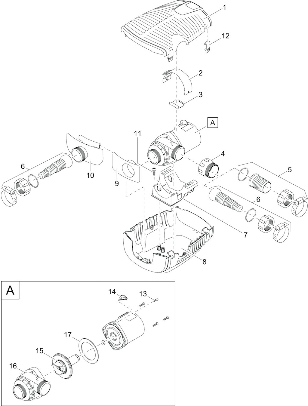 Explosionszeichnung Ersatzteile