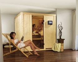 Karibu Sauna Daria - 68 mm Systemsauna - 230 Volt Plug & Play inkl. gratis Sauna-Zubehörset im Wert von 234,94 €