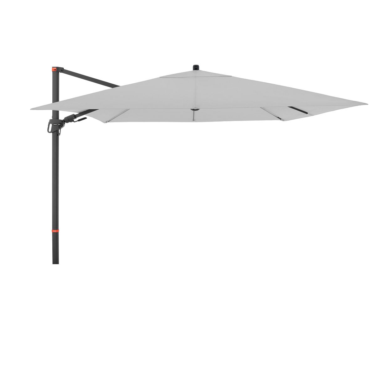 doppler Pendelschirm myZONE 280 x 280, Aluminium Anthrazit / 100 % Polyester 180 g/m² Hellgrau