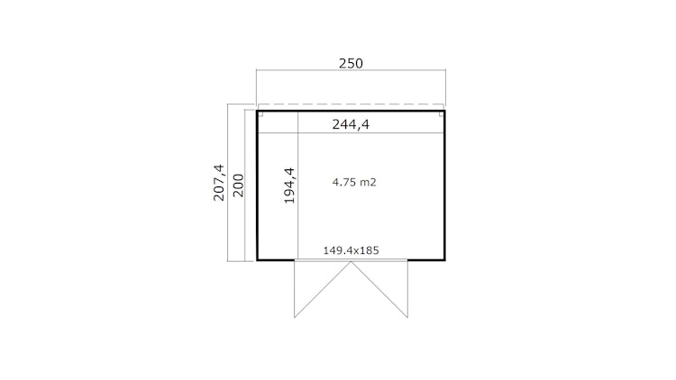 Weka Design-Gartenhaus Batu - 28 mm - Modern Storage