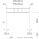 Ximax Carport My-Port 7 Typ 60 511 x 269 cm