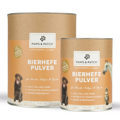 Paws & Patch reines BIERHEFE PULVER 250g für Hunde & Katzen