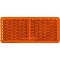 2 x Seitenrückstrahler 90 x 40 mm, gelb zum Kleben