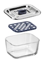 WMF Frischhalte- und Serviersystem-Set 3-teilig Top Serve mit Abtropfgitte