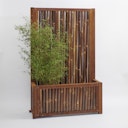 BambusBASIS Hochbeet mit Sichtschutz Profile Corten