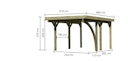 Vorschaubild Karibu Carport Einzelcarport Classic Einzel 1 - kesseldruckimprägniert