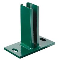 Alberts® Pfostenträger f.Zaunpfosten Doppelstab-Gittermatten,grün,z.Aufschraub.f.60x40mm 685584
