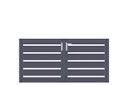 Vorschaubild dz VIDUAL Swing Doppeltor Line 150 x 20 mm Rechteckprofil  Distanz 28 mm symmetrisch
