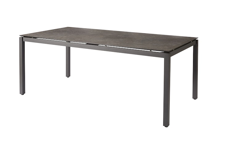 Diamond Garden Dining-Set ARONA, Edelstahl Dunkelgrau / Tuvatextil® (100 % Polyacryl) Grau / HPL