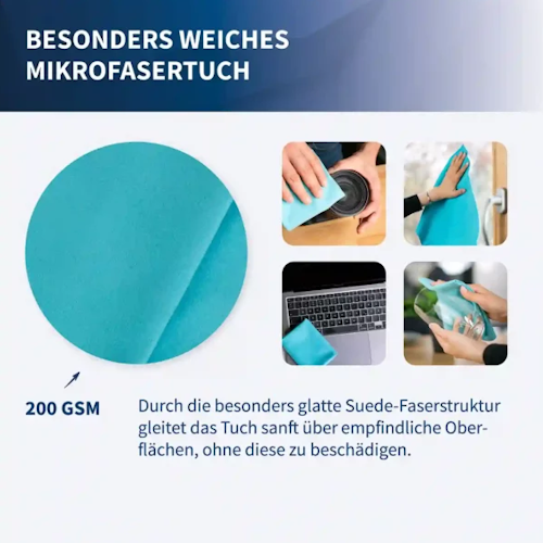 McBrikett Mikrofasertuch Suede 35 x 35 cm - Gewicht 200 gr/qm