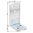 Vorschaubild Alberts® Flechtzaunhalter-Winkel, galvanisch verzinkt dickschichtpassiviert, HxB 60x40 mm, verpackt à 24 St. 208820