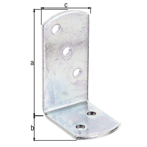 Alberts® Flechtzaunhalter-Winkel, galvanisch verzinkt dickschichtpassiviert, HxB 60x40 mm, verpackt à 24 St. 208820