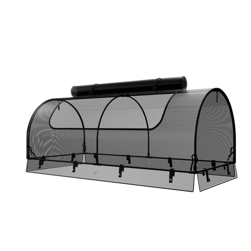 GroJa Frühbeet Aufsatz Netz 149,9 x 69,4 x 62 cm cm Schwarz