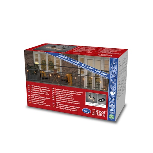 Konstsmide Ganzjahresbeleuchtung  LED Biergartenkette, klar (2378-800)