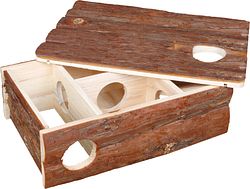 TRIXIE Labyrinthhaus Leif, Hamster, Rindenholz, 35 × 11 × 25 cm