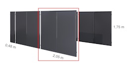 KGT Seitenelement groß für Aluminium Carport Elbe (1 Stück)Zubehörbild