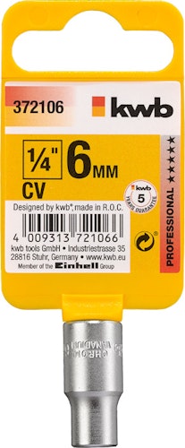 kwb Steckschl-Eins 1/4" x  6 mm SB 372106