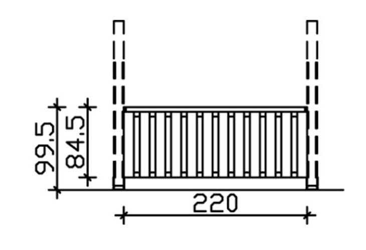 Skan Holz Brüstung Deckelschalung für Terrassenüberdachung Douglasie