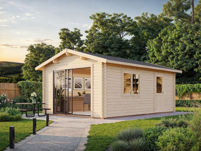 Palmako Gartenhaus Irene 19,0 m² - 44 mm Slide