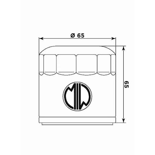 MIW Ölfilter BE12001 Filterpatrone 65 mm (OEM-Qualität)